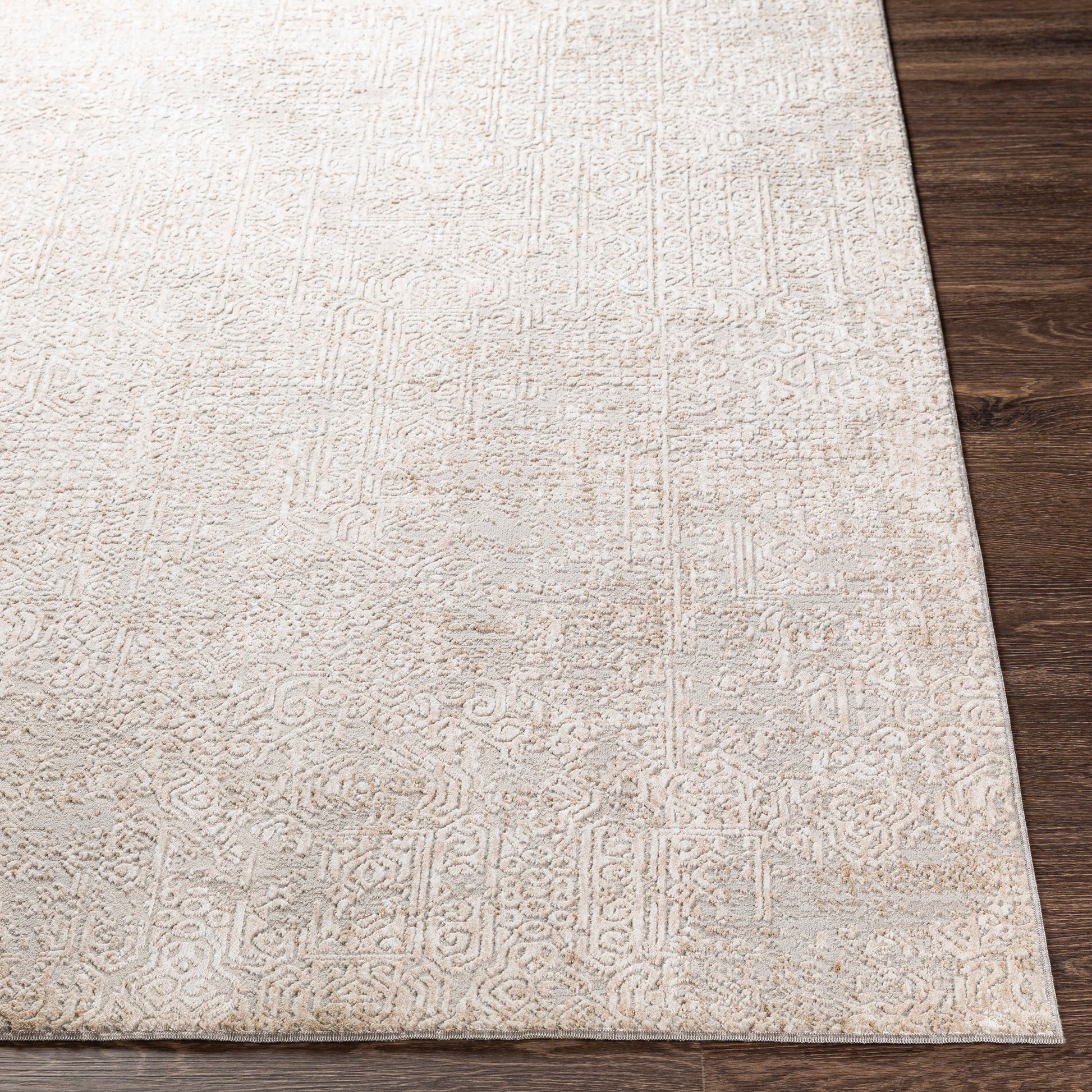 Surya Carmel Crl-2300 Light Gray, White, Taupe, Medium Gray Area Rug