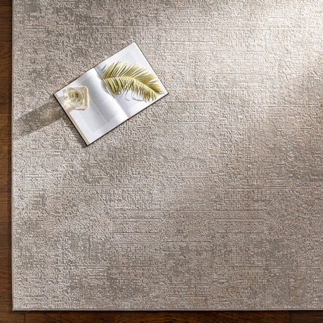 Surya Carmel Crl-2300 Light Gray, White, Taupe, Medium Gray Rugs.