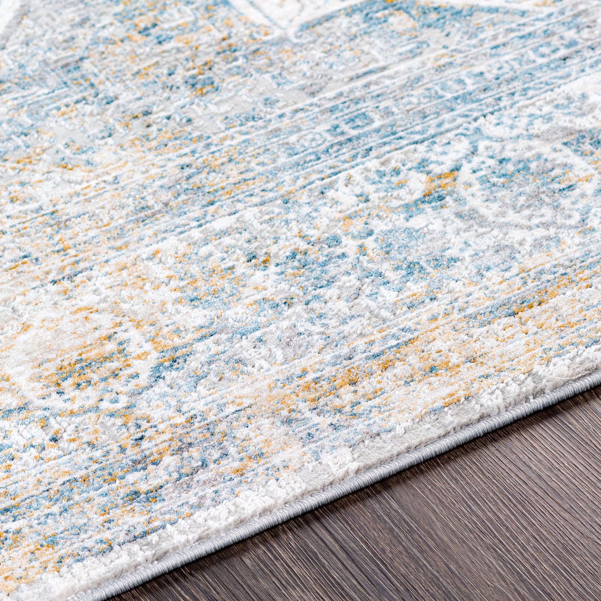 Surya Carmel Crl-2312 Taupe, Aqua, Navy, Mustard Area Rug