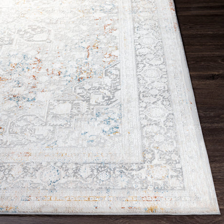 Surya Carmel Crl-2313 Taupe, Light Gray, Aqua, Mustard Rugs.