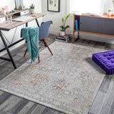 Surya Carmel Crl-2313 Taupe, Light Gray, Aqua, Mustard Rugs.