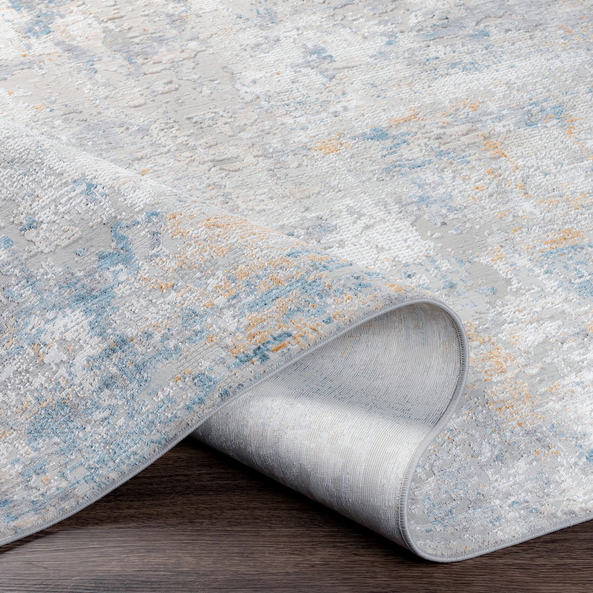 Surya Carmel Crl-2314 Taupe, Light Gray, Mustard, Aqua Area Rug