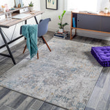 Surya Carmel Crl-2314 Taupe, Light Gray, Mustard, Aqua Rugs.