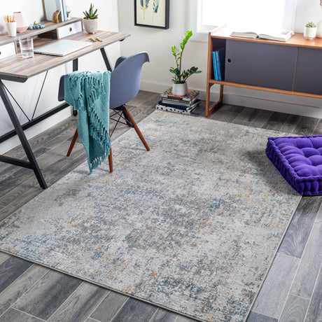 Surya Carmel Crl-2314 Taupe, Light Gray, Mustard, Aqua Rugs.
