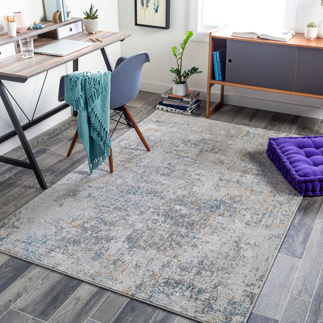 Surya Carmel Crl-2314 Taupe, Light Gray, Mustard, Aqua Rugs.