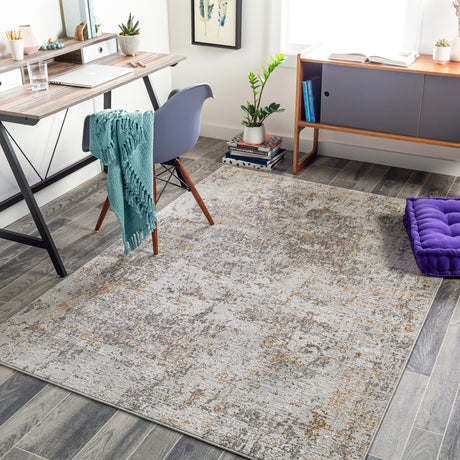 Surya Carmel Crl-2315 Taupe, Light Gray, Mustard, White Rugs.