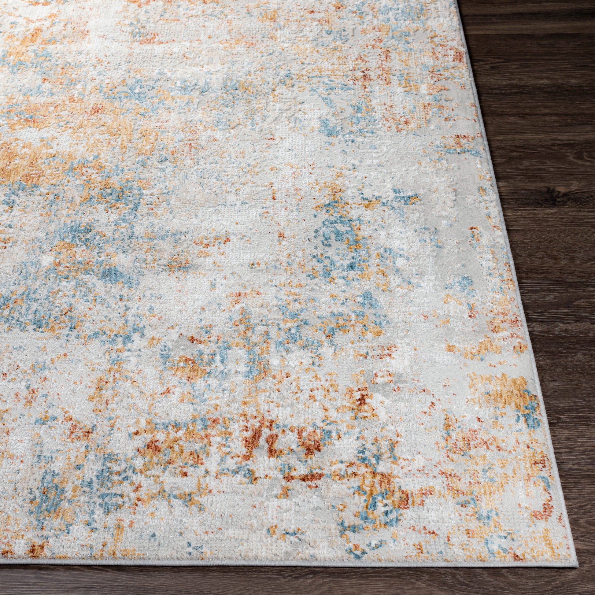 Surya Carmel Crl-2316 Taupe, Aqua, Mustard, Navy Area Rug