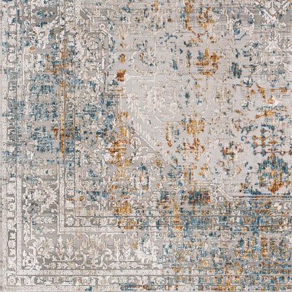 Surya Carmel Crl-2317 Taupe, Light Gray, Aqua, Mustard Area Rug