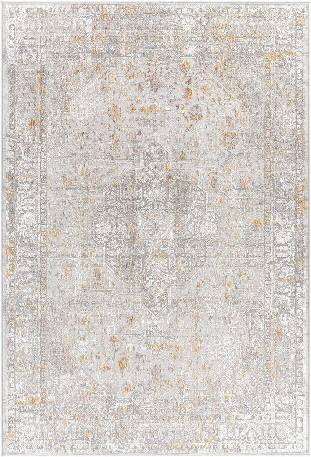 Surya Carmel Crl-2318 Taupe, Light Gray, Mustard, White Rugs.