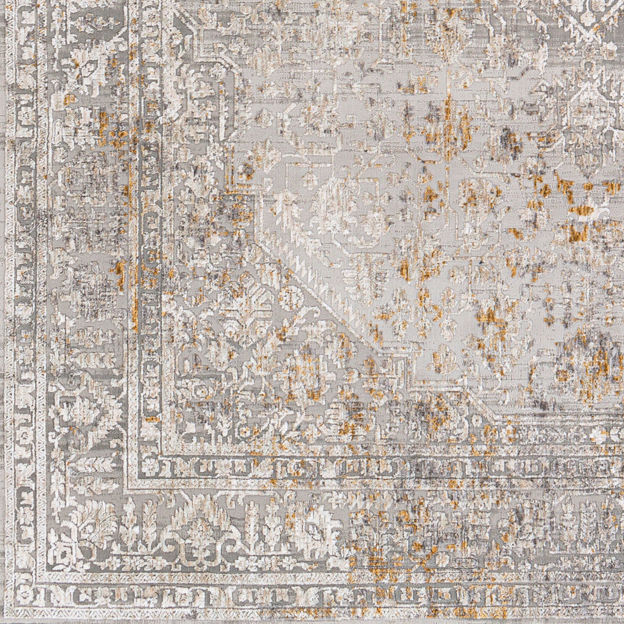 Surya Carmel Crl-2318 Taupe, Light Gray, Mustard, White Rugs.