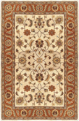 Surya Crowne crn-6004 Golden Beige / Rust / Gold / Fern Rugs.