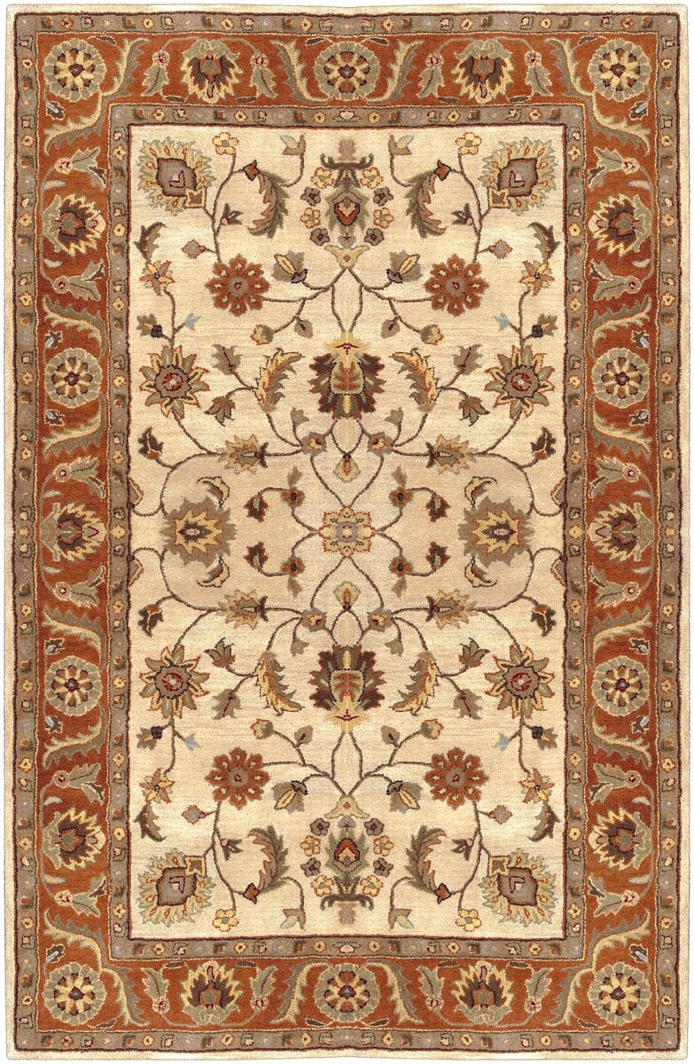 Surya Crowne Crn-6004 Beige, Camel, Dark Brown, Black Area Rug