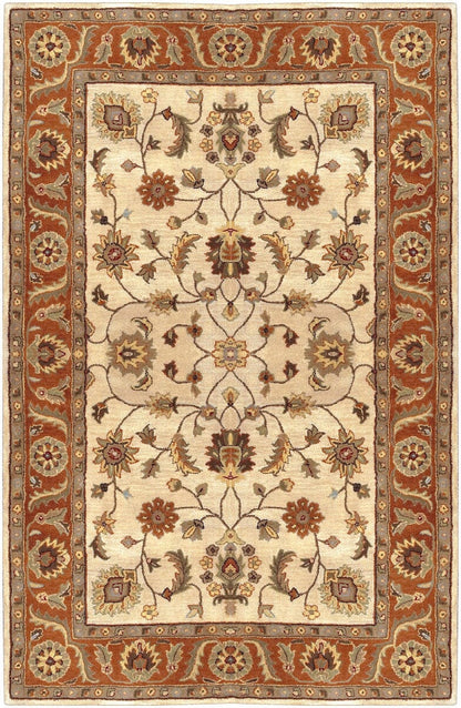 Surya Crowne Crn-6004 Beige, Camel, Dark Brown, Black Area Rug