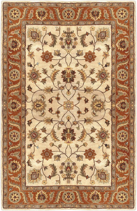 Surya Crowne Crn-6004 Beige, Camel, Dark Brown, Black Area Rug