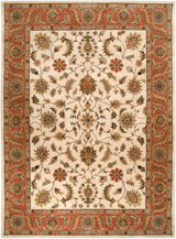 Surya Crowne crn-6004 Golden Beige / Rust / Gold / Fern Rugs.