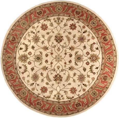 Surya Crowne crn-6004 Golden Beige / Rust / Gold / Fern Rugs.