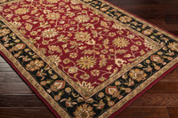 Surya Crowne Crn-6013 Burgundy, Black Area Rug