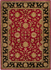 Surya Crowne Crn-6013 Burgundy, Black Area Rug