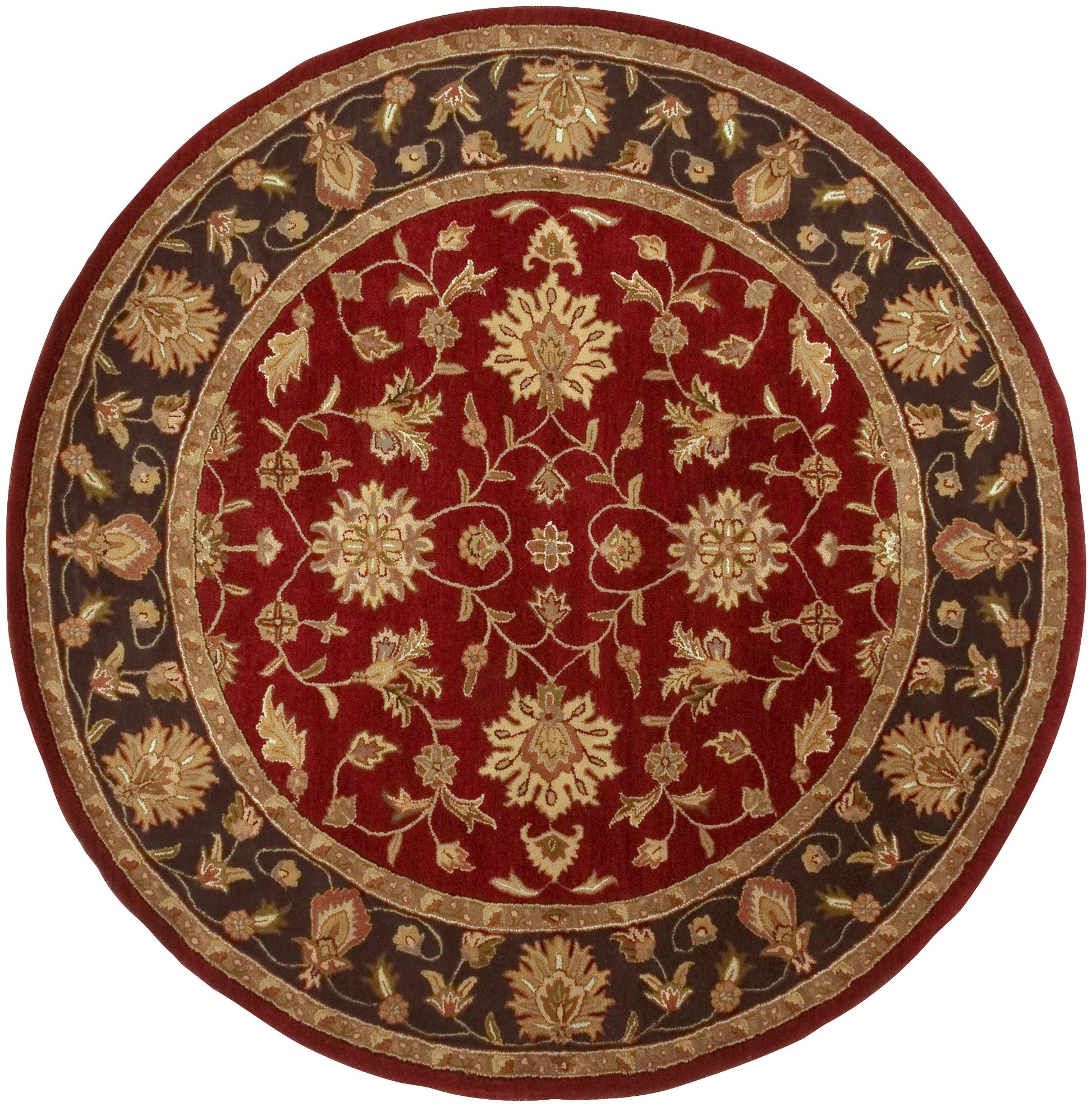 Surya Crowne Crn-6013 Burgundy, Black Area Rug