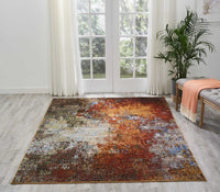 Nourison Chroma Crm03 Ember Glow Organic / Abstract Area Rug