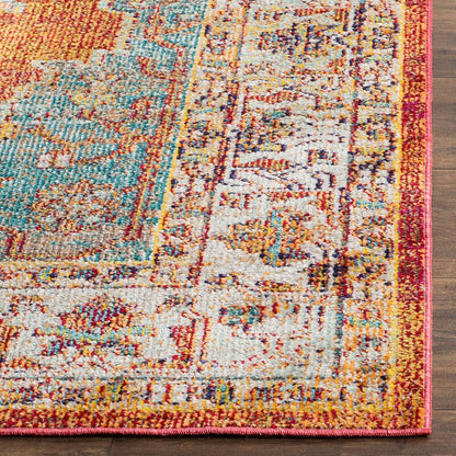 Safavieh Crystal Crs500A Orange / Light Blue Vintage / Distressed Area Rug