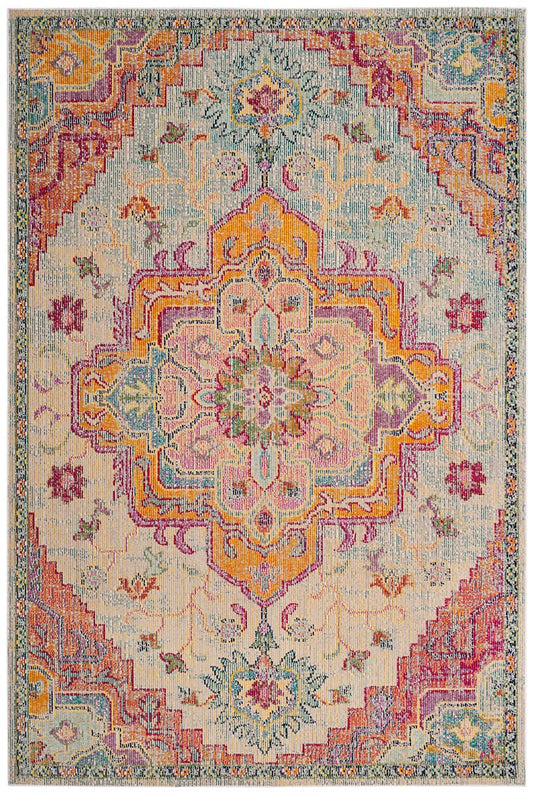 Safavieh Crystal Crs501B Light Blue / Fuchsia Area Rug