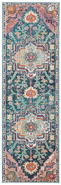 Safavieh Crystal Crs501T Teal / Rose Area Rug