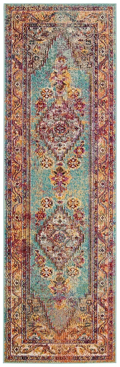 Safavieh Crystal Crs507A Light Blue / Orange Area Rug