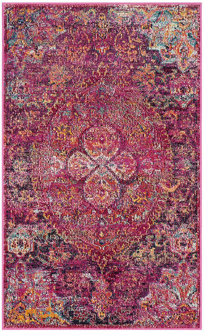 Safavieh Crystal Crs512S Fuchsia / Purple Vintage / Distressed Area Rug