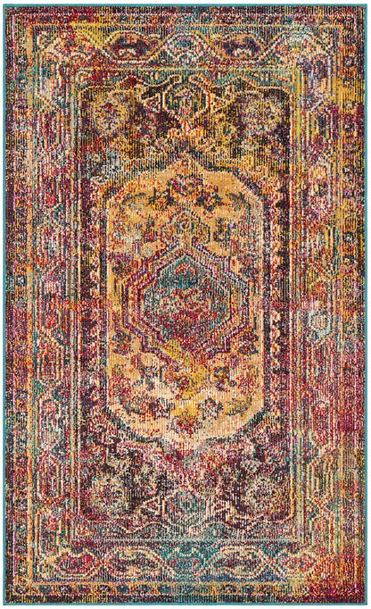 Safavieh Crystal Crs514T Teal / Rose Area Rug