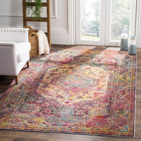 Safavieh Crystal Crs514T Teal / Rose Area Rug