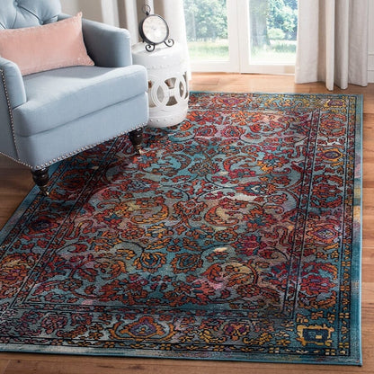 Safavieh Crystal Crs515A Light Blue / Orange Area Rug