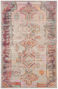 Safavieh Crystal Crs517P Light Grey / Purple Vintage / Distressed Area Rug