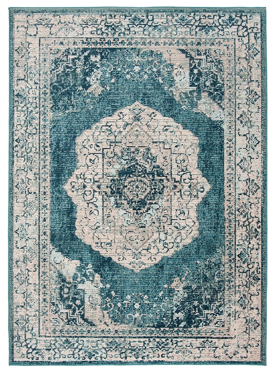 Safavieh Crystal Crs519B Beige / Dark Teal Area Rug