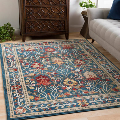 Surya Crafty Crt-2308 Navy, Khaki, White, Burnt Orange Area Rug