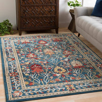 Surya Crafty Crt-2308 Navy, Khaki, White, Burnt Orange Area Rug