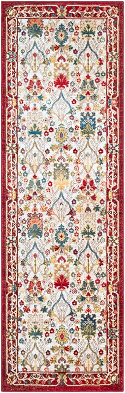 Surya Crafty Crt-2309 Dark Red, Burnt Orange, White Rugs.