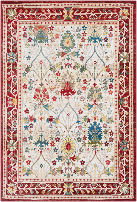 Surya Crafty Crt-2309 Dark Red, Burnt Orange, White Rugs.