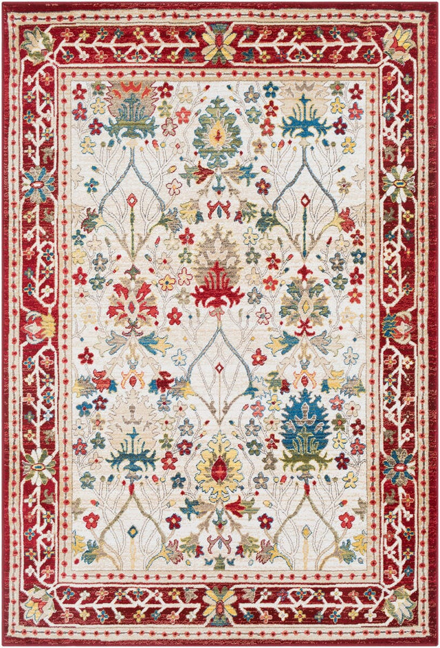 Surya Crafty Crt-2309 Dark Red, Burnt Orange, White Rugs.