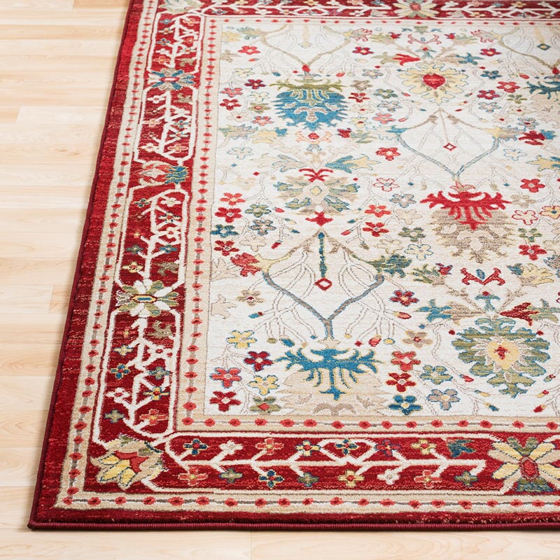Surya Crafty Crt-2309 Dark Red, Burnt Orange, White Rugs.