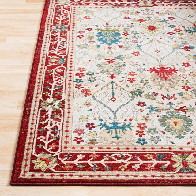 Surya Crafty Crt-2309 Dark Red, Burnt Orange, White Rugs.