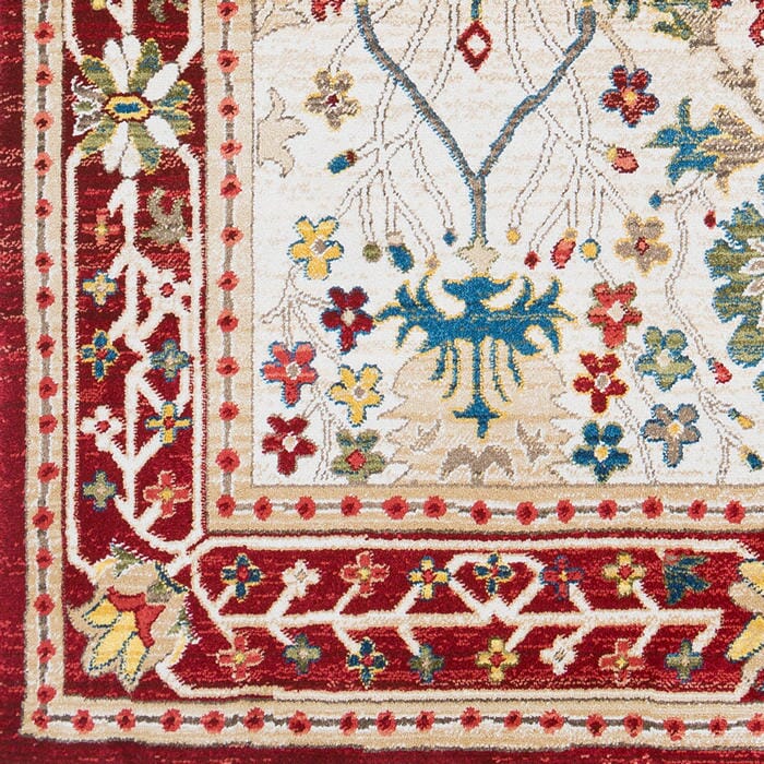 Surya Crafty Crt-2309 Dark Red, Burnt Orange, White Rugs.