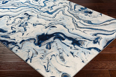 Surya Chelsea Csa-2320 Dark Blue, Navy, Pale Blue Organic / Abstract Area Rug