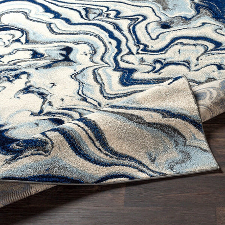 Surya Chelsea Csa-2320 Dark Blue, Navy, Pale Blue Organic / Abstract Area Rug