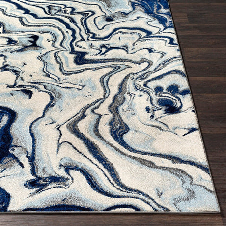 Surya Chelsea Csa-2320 Dark Blue, Navy, Pale Blue Organic / Abstract Area Rug