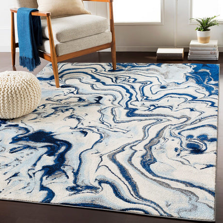 Surya Chelsea Csa-2320 Dark Blue, Navy, Pale Blue Organic / Abstract Area Rug