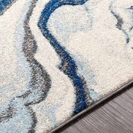 Surya Chelsea Csa-2320 Dark Blue, Navy, Pale Blue Organic / Abstract Area Rug