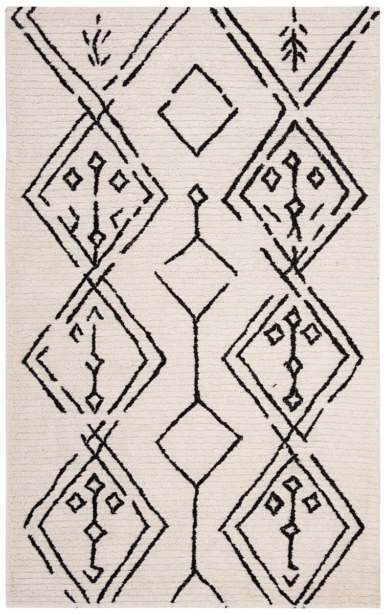 Safavieh Casablanca Csb201Z Ivory / Black Moroccan Area Rug