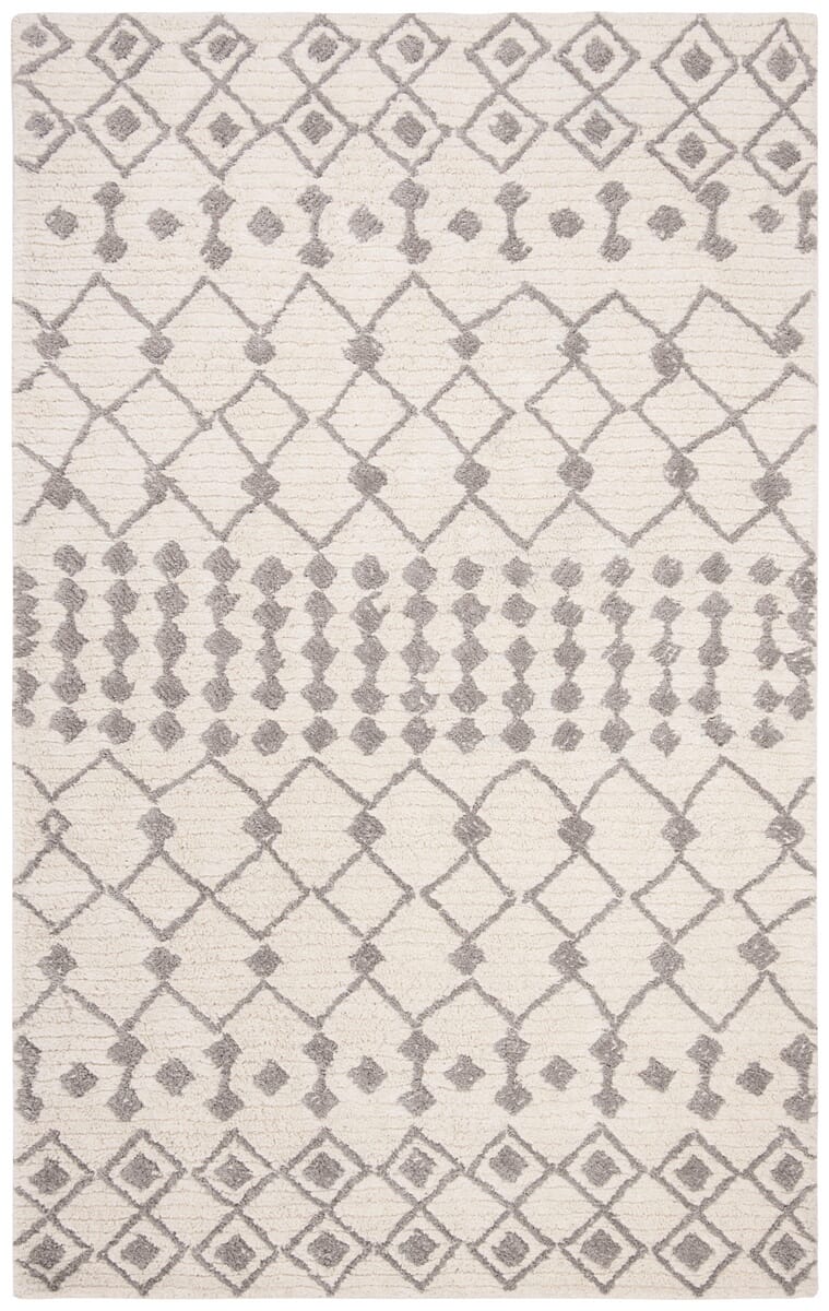 Safavieh Casablanca Csb203G Ivory / Silver Moroccan Area Rug