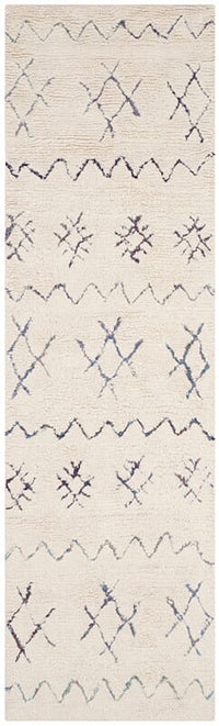 Safavieh Casablanca Shag Csb213A Ivory / Multi Moroccan Area Rug